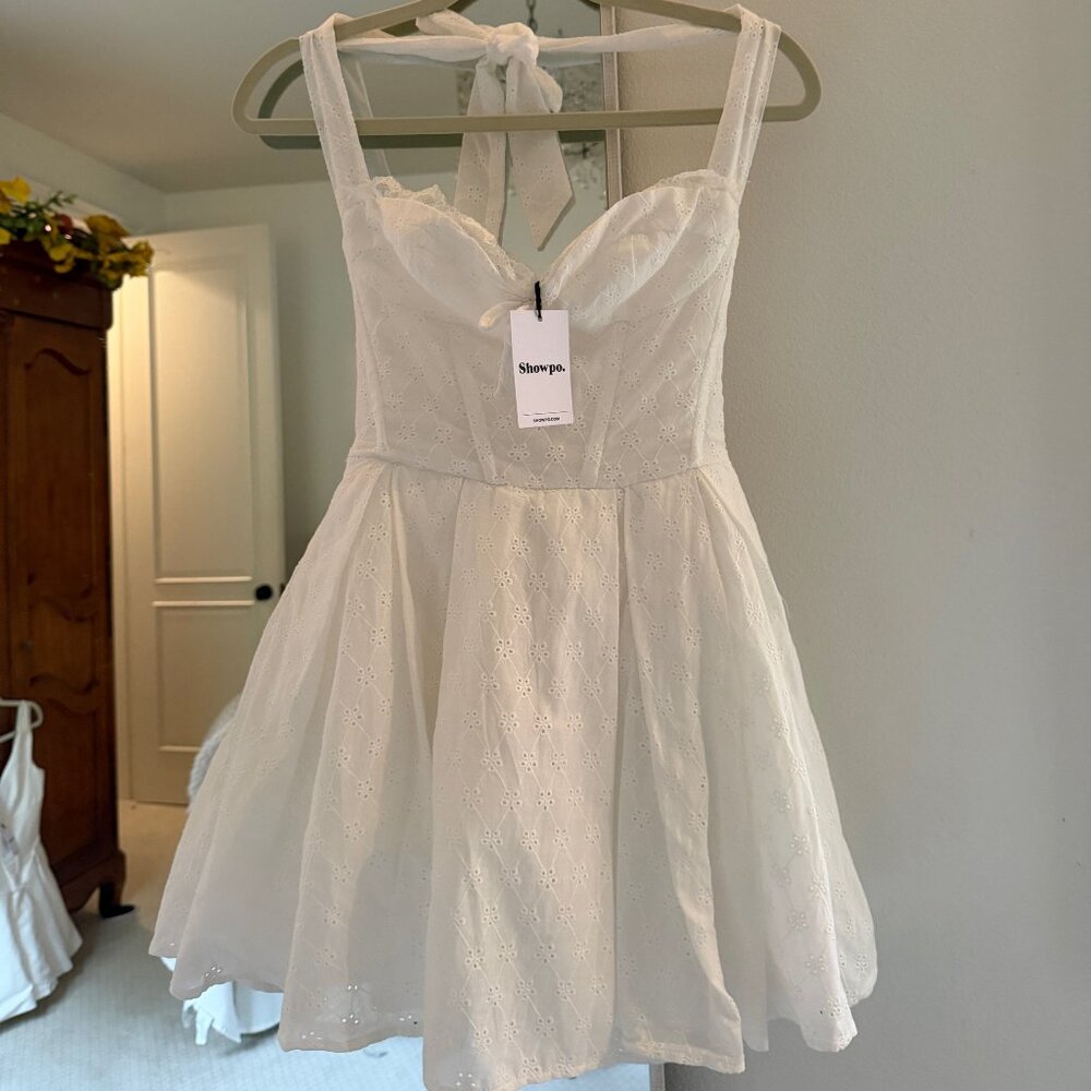Showpo. Jaclyn Mini Dress...Color: White, Size: 2 - Picture 3 of 5